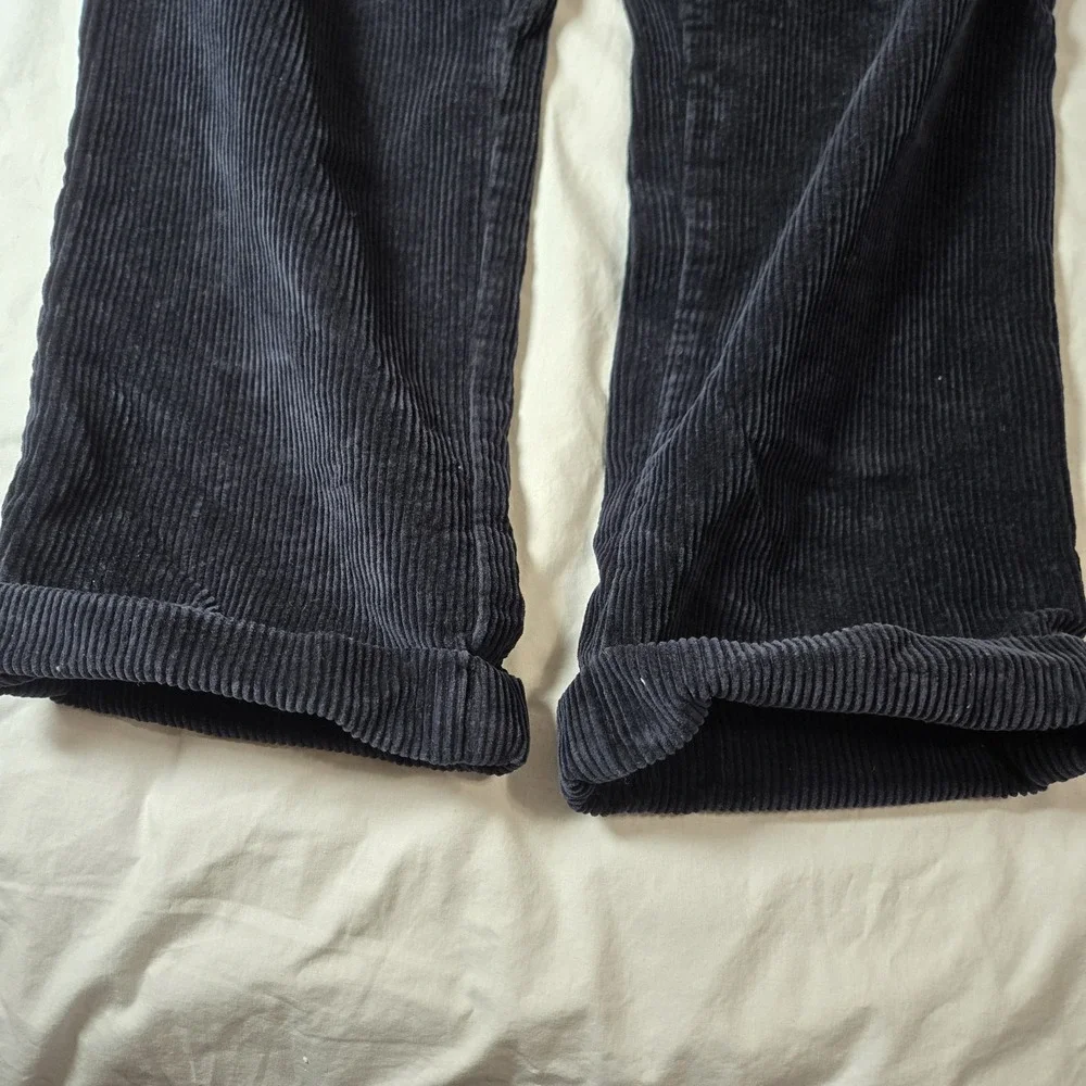 Jos‎ A Bank Corduroy Pants Tag 35x32 Measures 32x30 Pleated  Dark Navy Cuffed